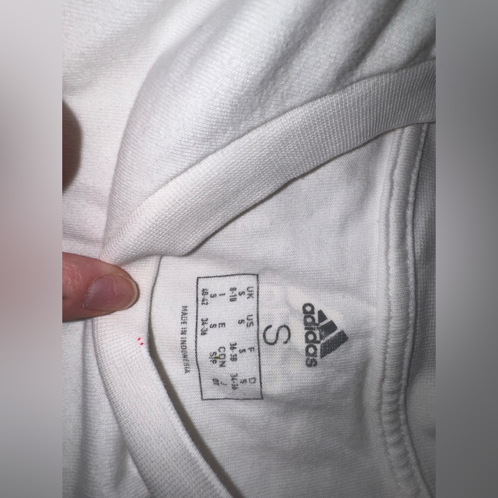 Adidas White Crew Neck Tee
